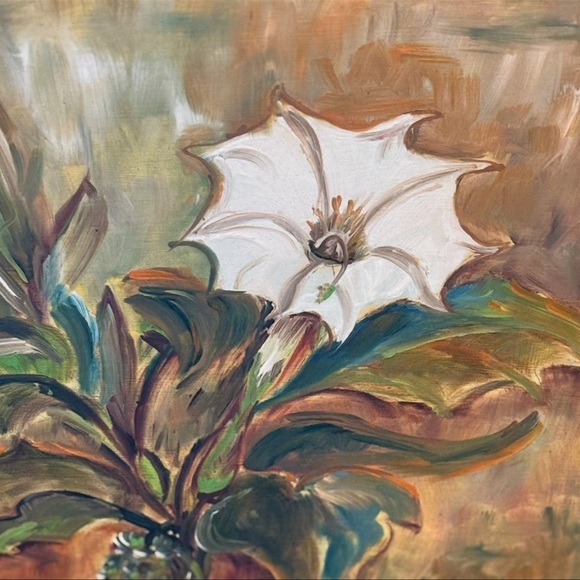 Original Oil Painting by RUTH BLACK Signed & Dated of San Antonio’s White Lilly - Picture 6 of 8